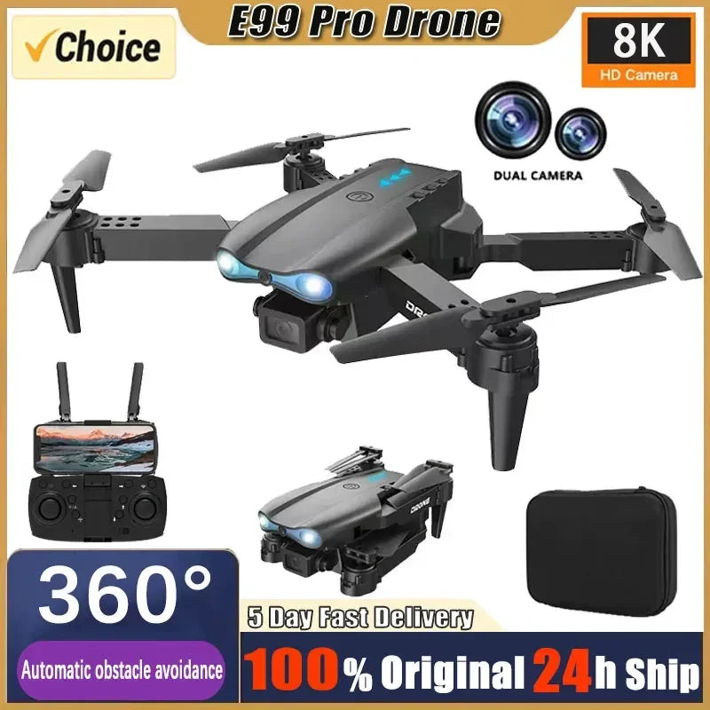 New E99 PRO Drone GPS 8K HD Camera FPV 5G Wifi Brushless Motor Foldable RC Quadcopter