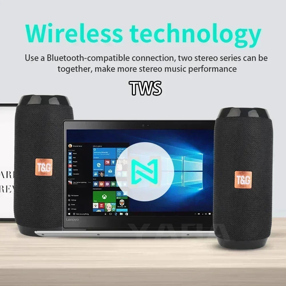 Portable Wireless Bluetooth Speaker – Waterproof Subwoofer & Stereo Sound