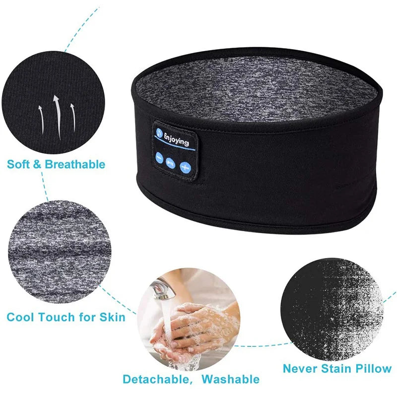 Fone Bluetooth Earphones Sports Sleeping Headband – Wireless Music Eye Mask Headset