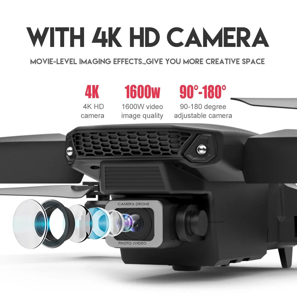 KBDFA 2023 E88 Pro WIFI FPV Drone with 4K Camera - Foldable Quadcopter