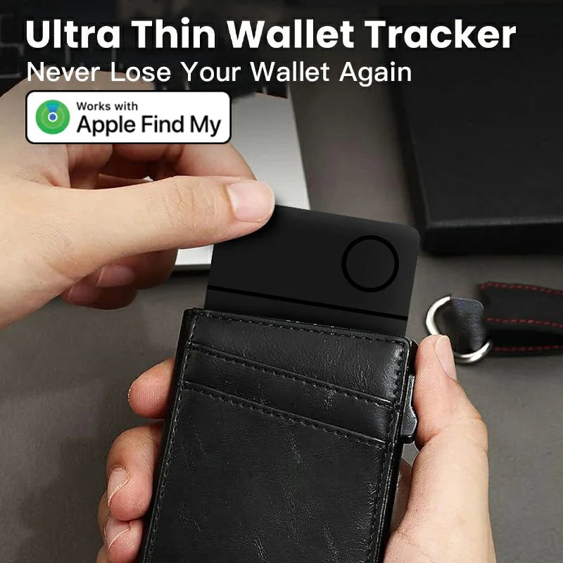 Wireless Rechargeable Smart Card Tracker – Works with Apple Find My