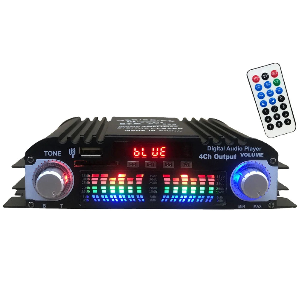 1600W Digital HiFi Stereo Power Amplifier – 4-Channel Bluetooth Amp