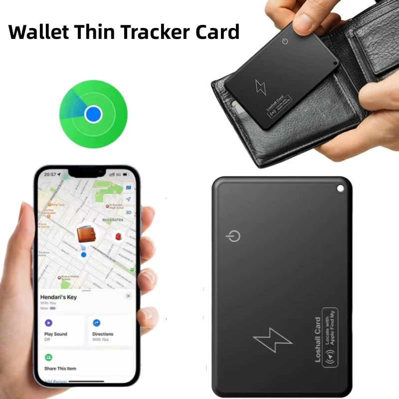 New Wireless Charging Wallet Tracker - Waterproof GPS Locator for Apple Find My App