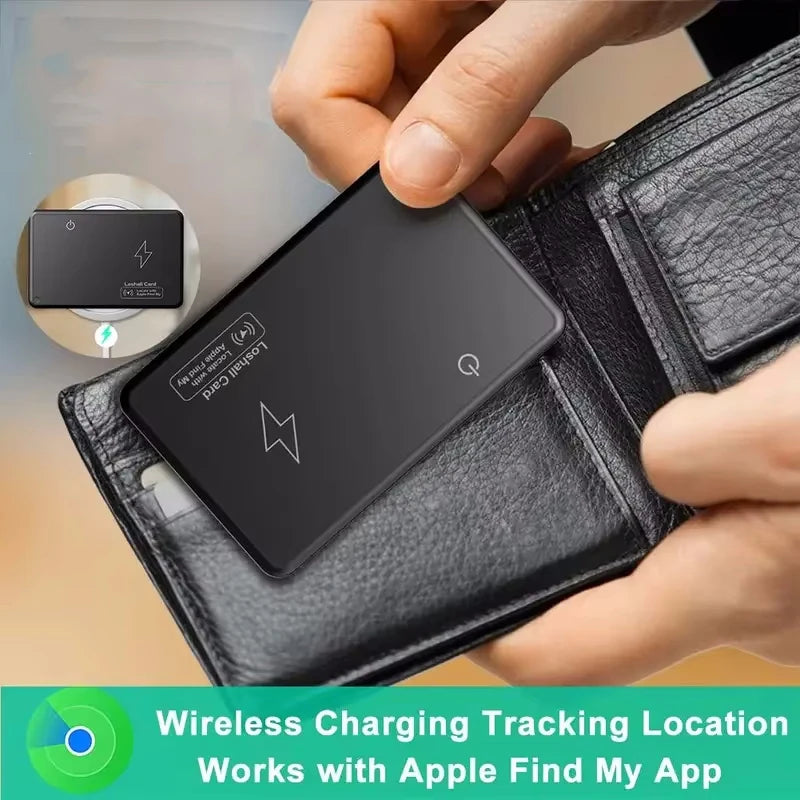 New Wireless Charging Wallet Tracker - Waterproof GPS Locator for Apple Find My App