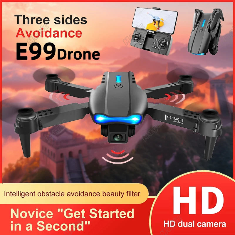 New E99 8K HD Camera Foldable Quadcopter Drone with Remote Control