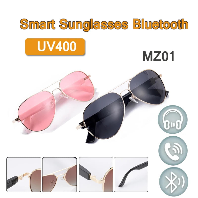 MZ01 Smart Bluetooth Sunglasses, UV400, Fast Charging, Hands-Free Call