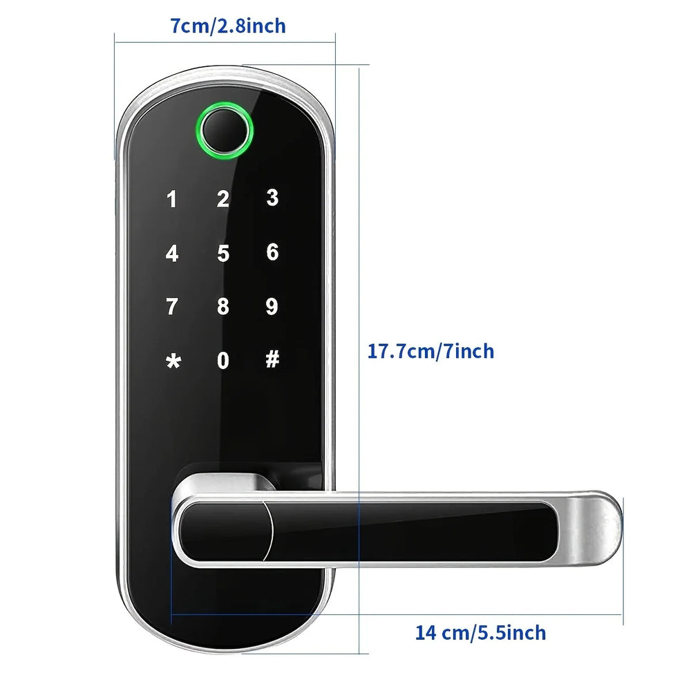 Smart Fingerprint Door Lock – App Control & Keyless Touchscreen Access